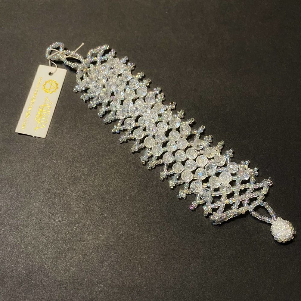Amrita Singh Clear Crystal Beaded Bracelet
